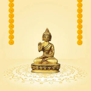 Brass Buddha Temple Idol