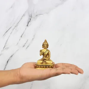 Brass Buddha Temple Idol