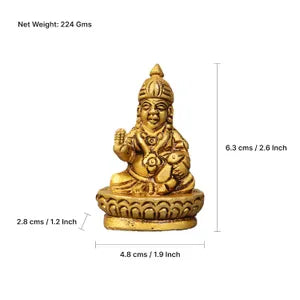 Brass Kubera Temple Idol