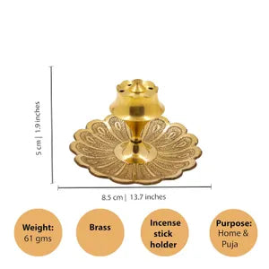 Brass Incense Stand Peacock