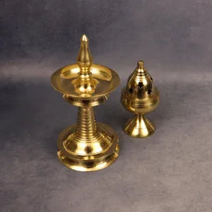 Villakku + Akhand Diya Set