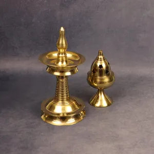 Villakku + Akhand Diya Set