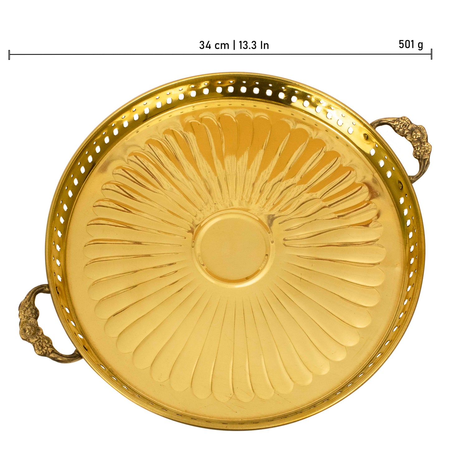 Brass Sequence Plate (Pital Design Thali)