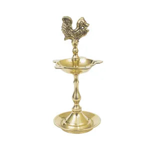 Peacock Handcrafted Brass Diya- KV Annam