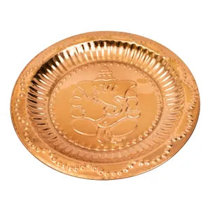 Ganesh Copper Worship Plate