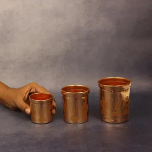 Copper Rice Measuring Set