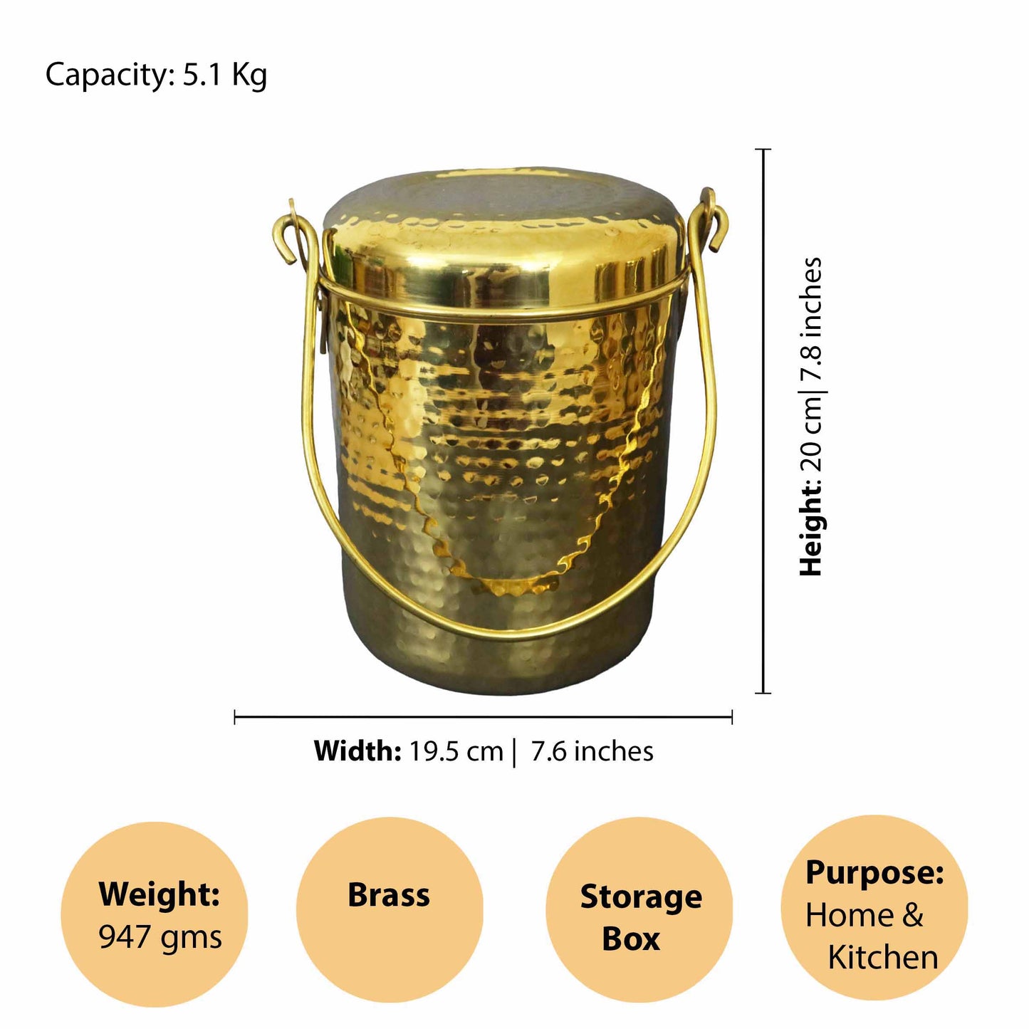 Brass Hammered Thukku