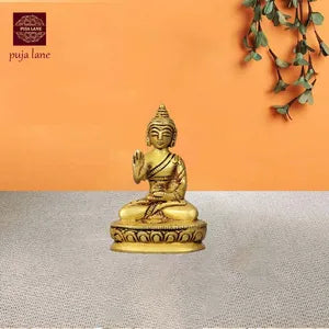 Brass Buddha Temple Idol