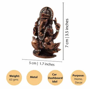 Ganesh Vighanharta Copper Idol