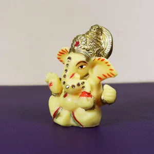 Medium Crown Ganesh Dashboard Idol