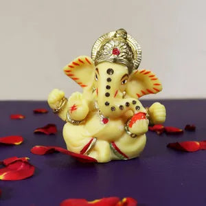 Medium Crown Ganesh Dashboard Idol