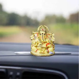 बड़े मुकुट गणेश डैशबोर्ड मूर्ति