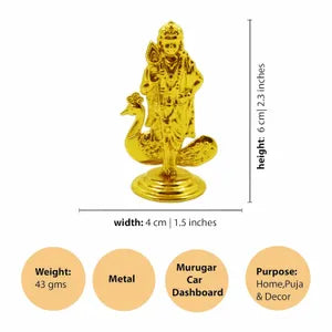 Murugan With Vel Car Dashboard Idol