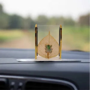 Small B-0 Ganesh Leaf Dashboard Idol