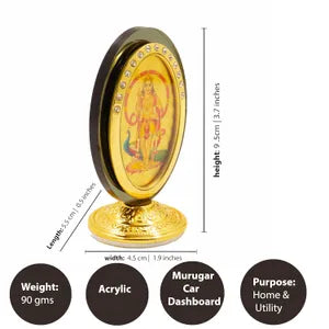 Murugan Oval Car Dashboard Idol