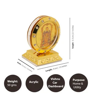 Round Perumal Car Dashboard Idol