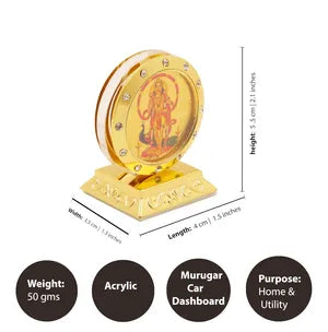Round Murugan Car Dashboard Idol