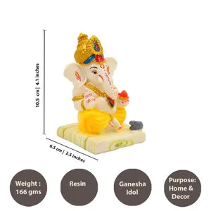 White Premium Resin Ganesha Statue
