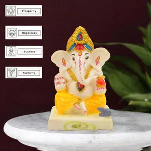 White Premium Resin Ganesha Statue