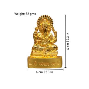 गोल्डन प्रीमियम प्लेटेड गणेश प्रतिमा