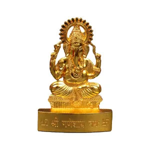 सोने से मढ़ी गणेश भगवान की मूर्ति