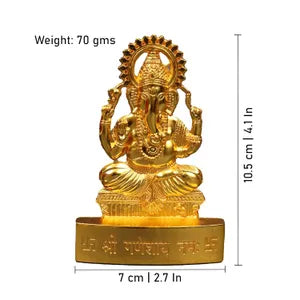 सोने से मढ़ी गणेश भगवान की मूर्ति