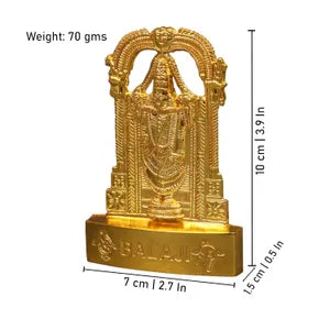 Gold Plated Tirupati Balaji Statue