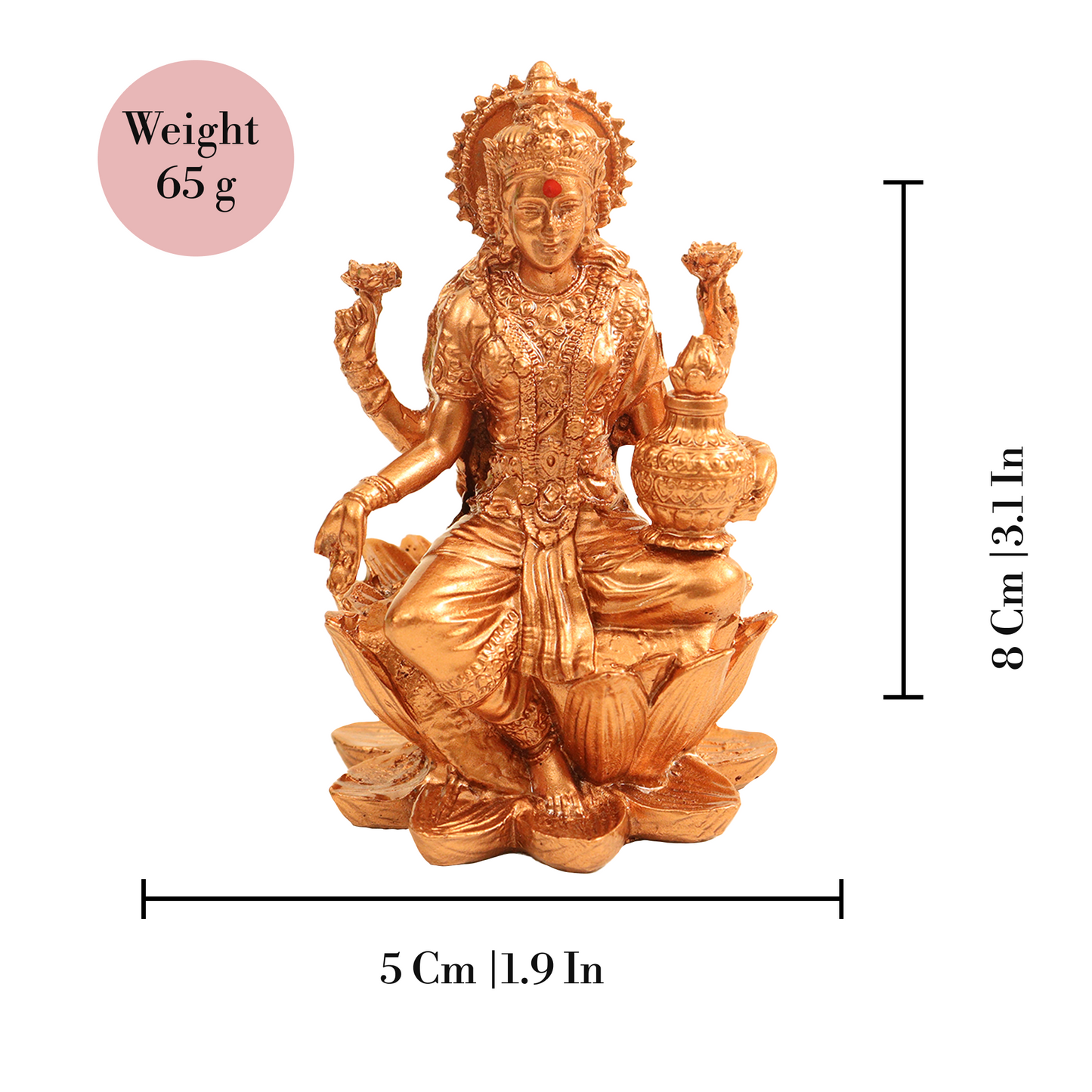 Copper Coated Lakshmi Statue