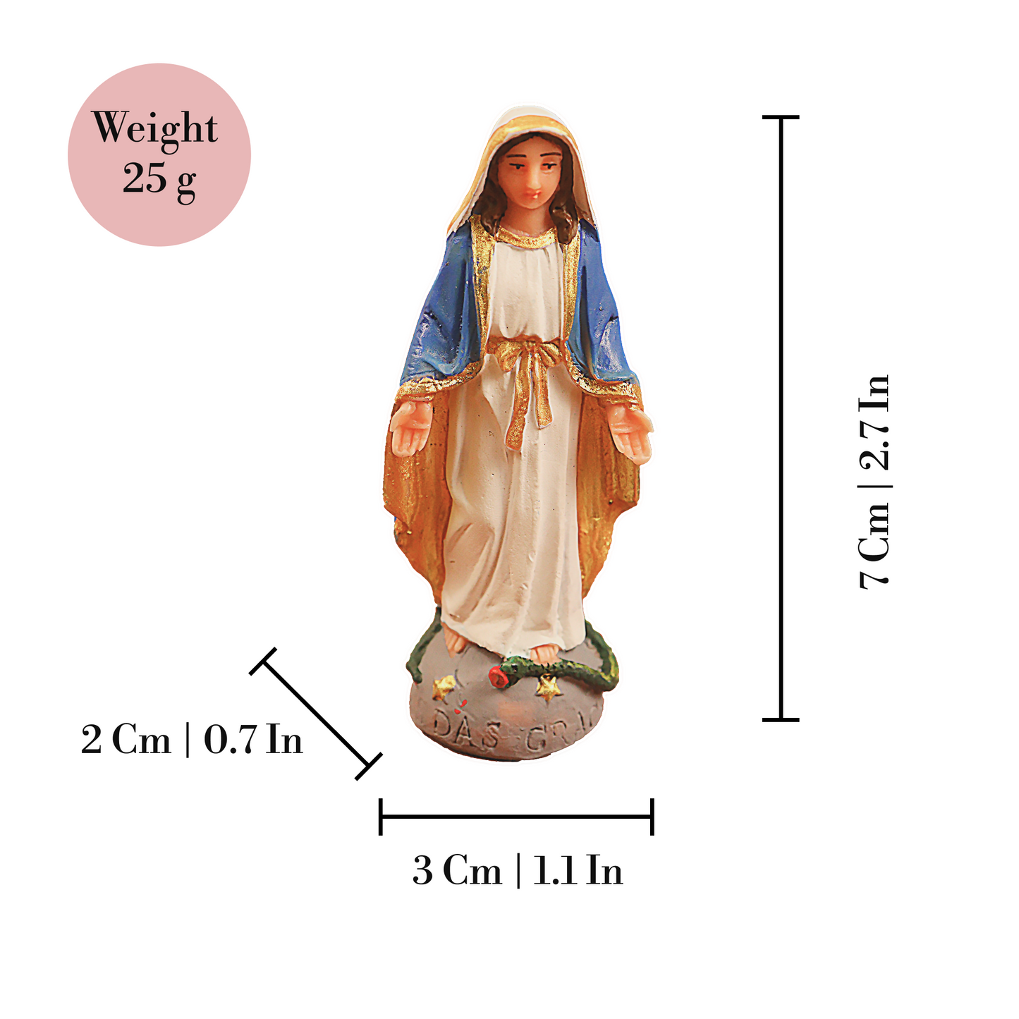 Mary Statue White (Mariyam Murti Safed)