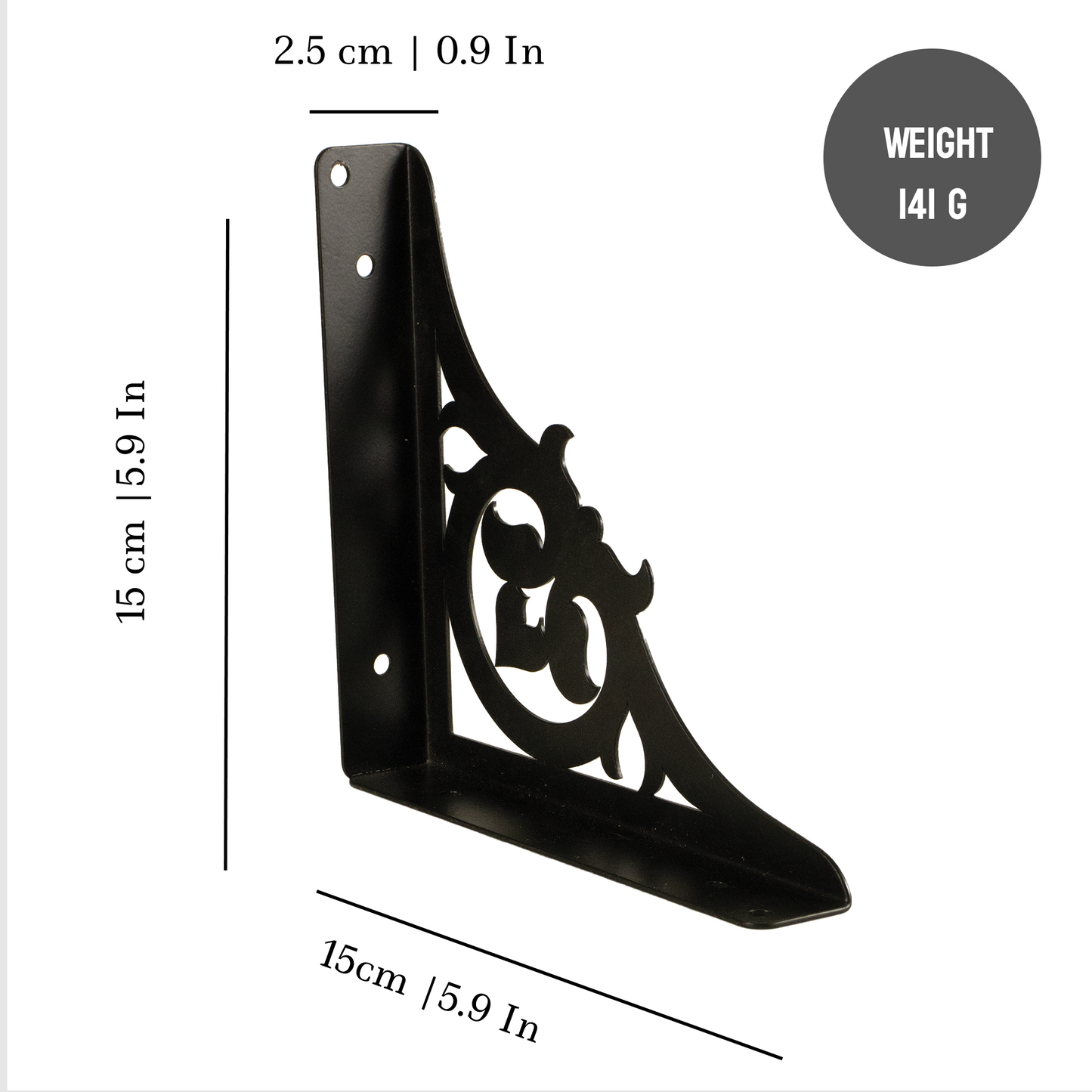 Wooden Pooja Shelf - Single Floral (Lakdi Puja Shelf Phool Design)