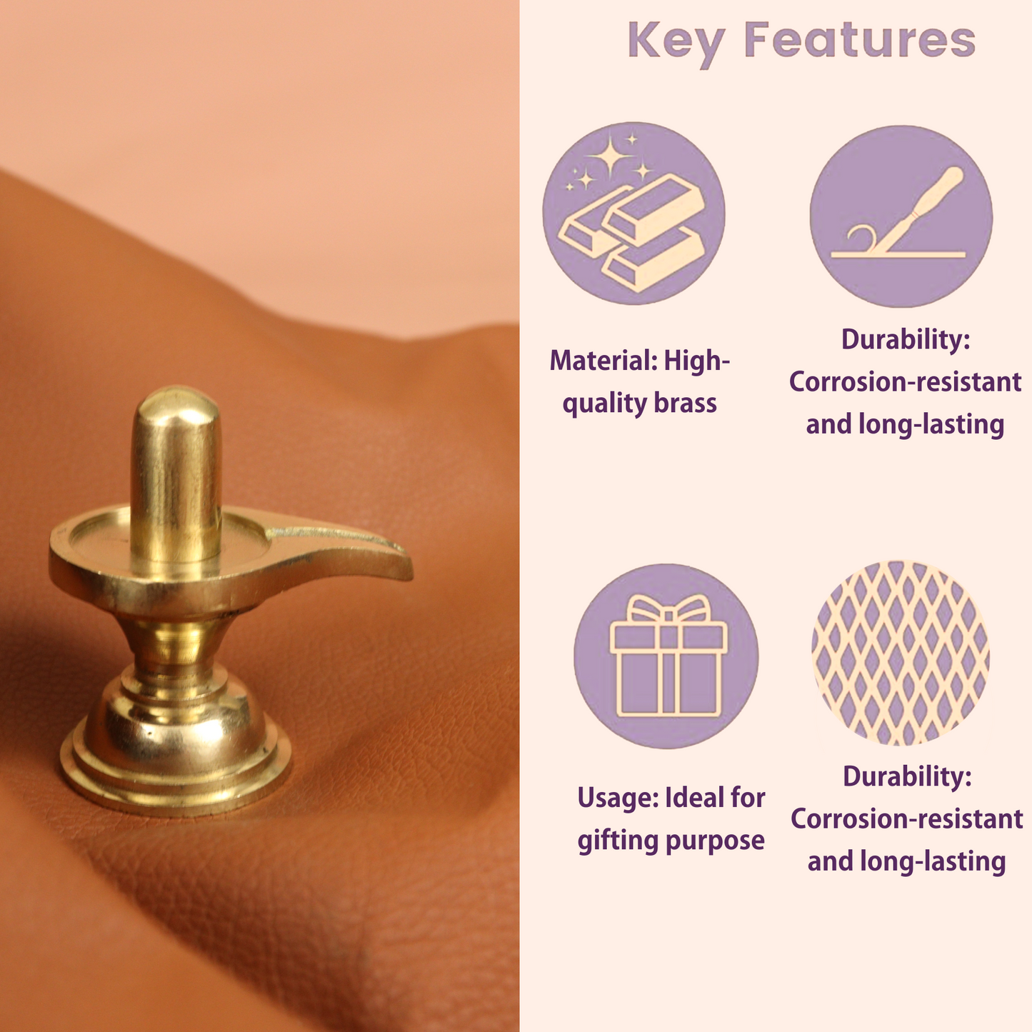 Brass Premium Lingam idol