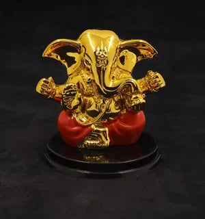 ऑरेंज प्रीमियम रेज़िन गणेश प्रतिमा