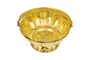 Brass Flower Basket for Pooja-Lotus Leaf