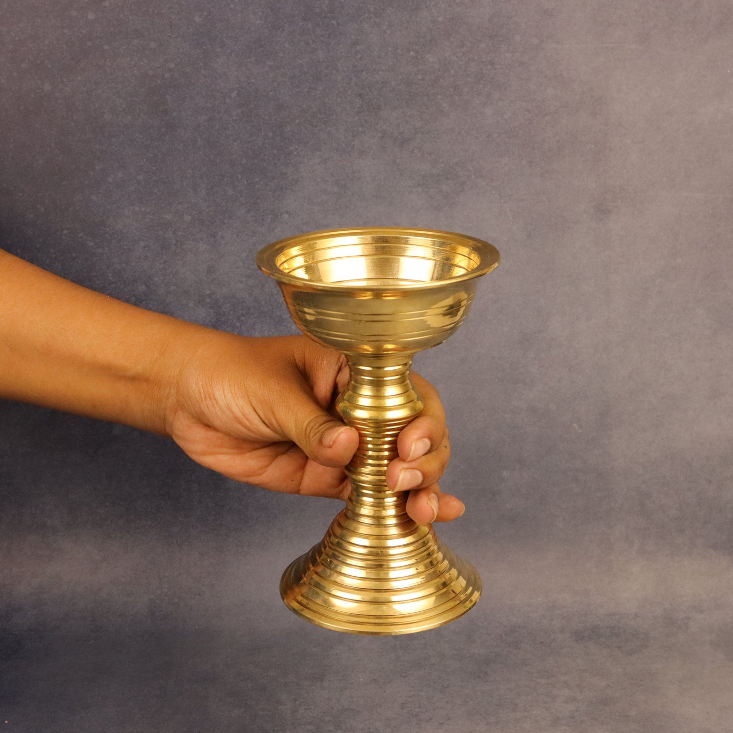Brass Kalanjiam with Wick Holder (Pital Kalanjiyam Batti Stand)