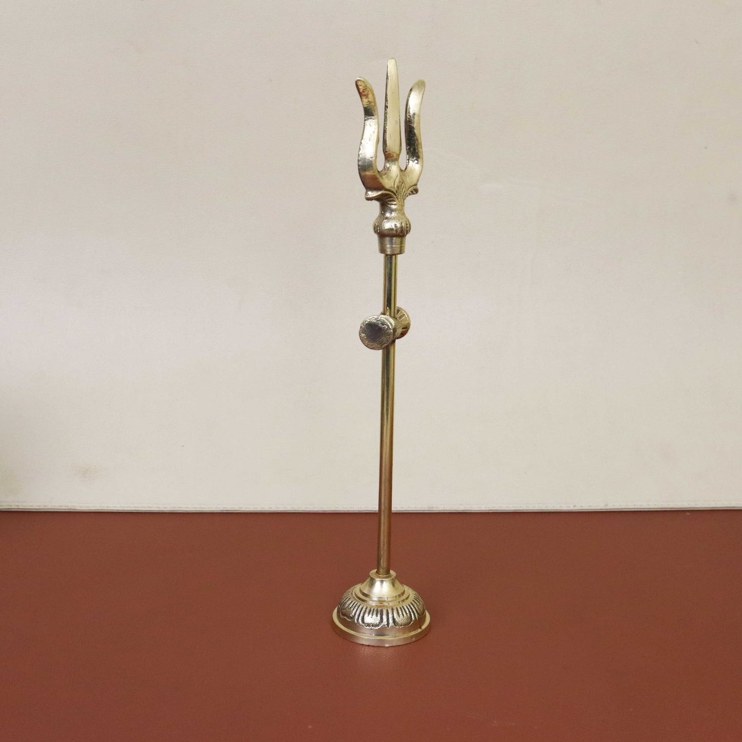 Brass Shiva Trishul with Damru (Pital Mahadev Trishul Damaru)
