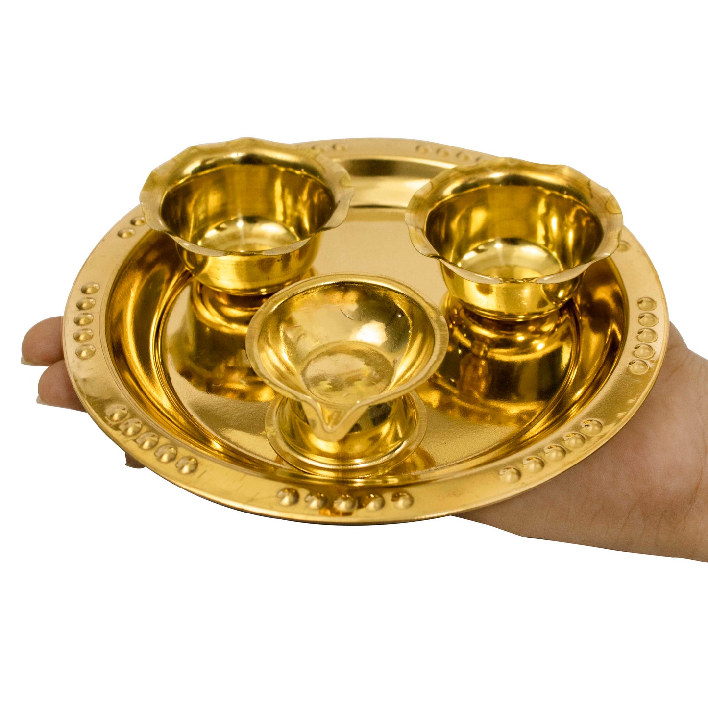Brass Aarti Plate (Pital Aarti Thali / Puja Plate)