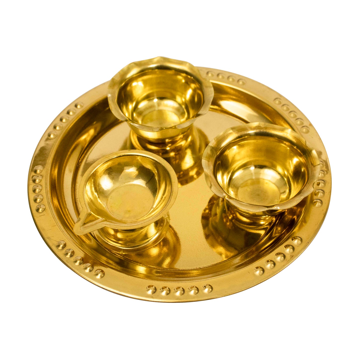 Brass Aarti Plate (Pital Aarti Thali / Puja Plate)