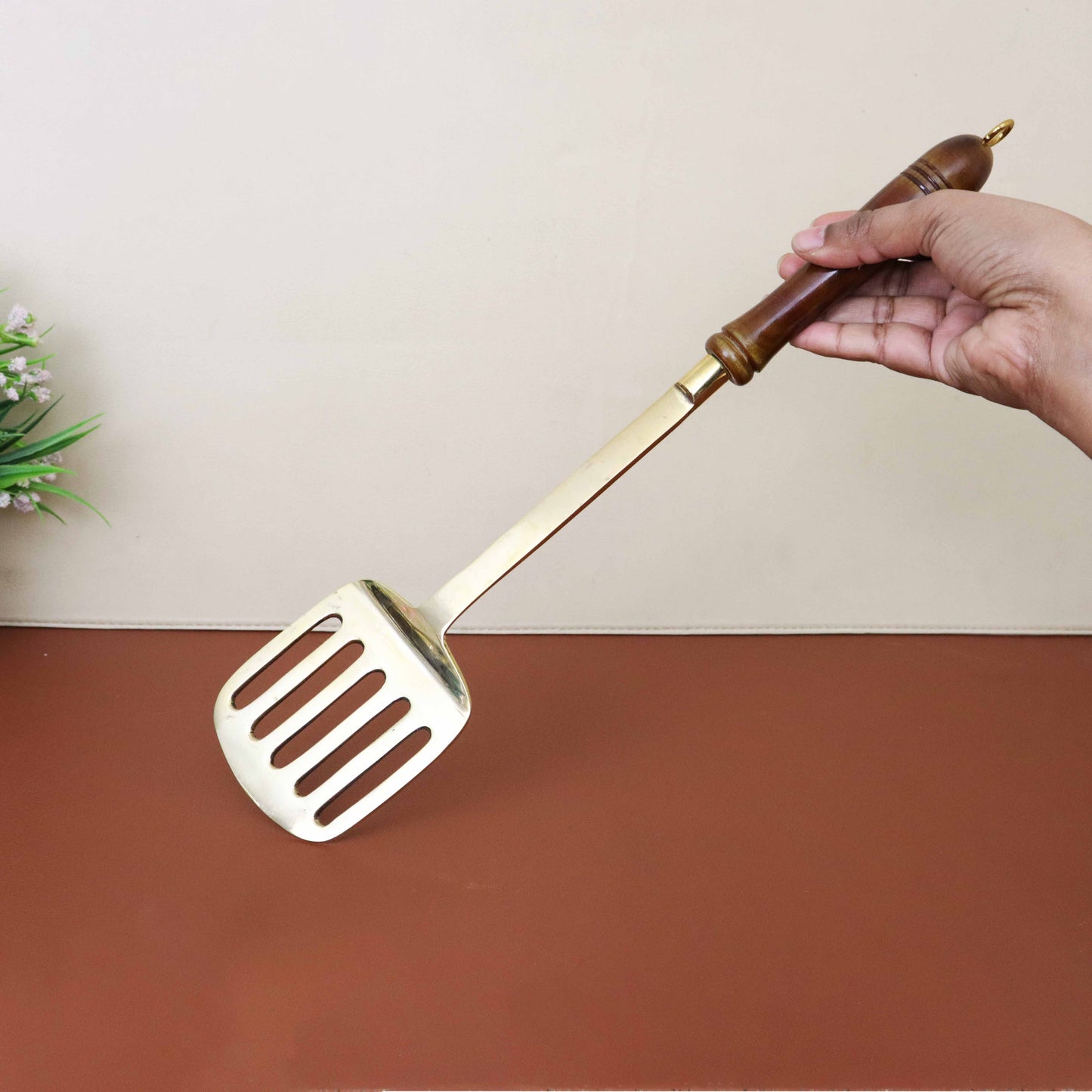 Brass Cutlary Wooden Handle-Tawa Karandi