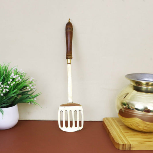 Brass Cutlary Wooden Handle-Tawa Karandi