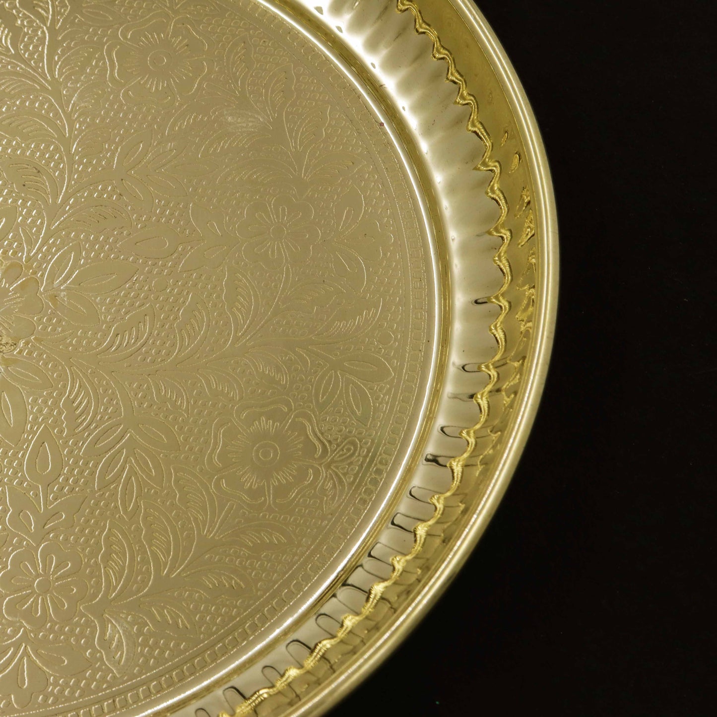 Brass Halwa Plate Size-8 (Pital Mithai Thali Chota)