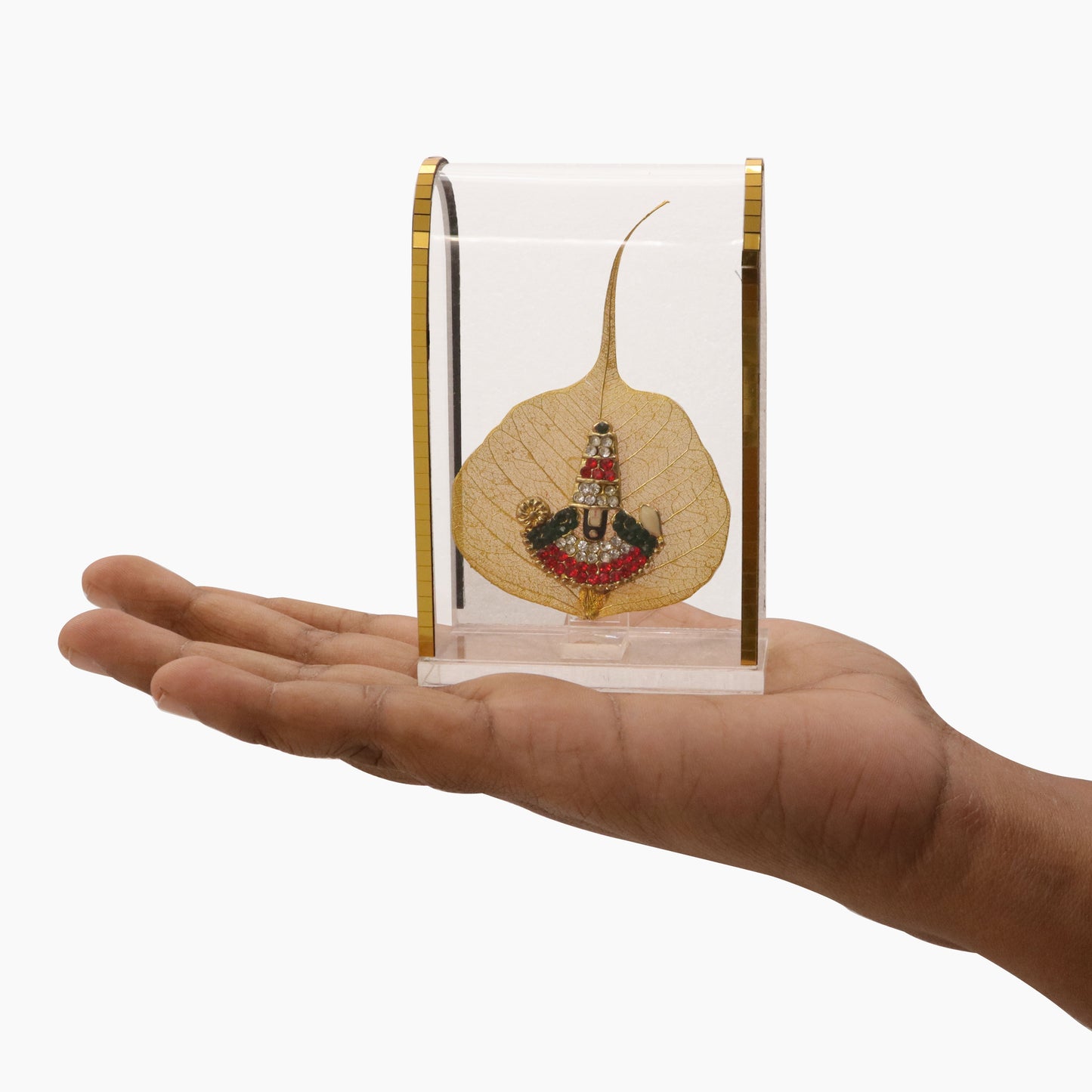 Acrylic Leaf Perumal Murti - Small (Acrylic Patta Vishnu Murti Chota)