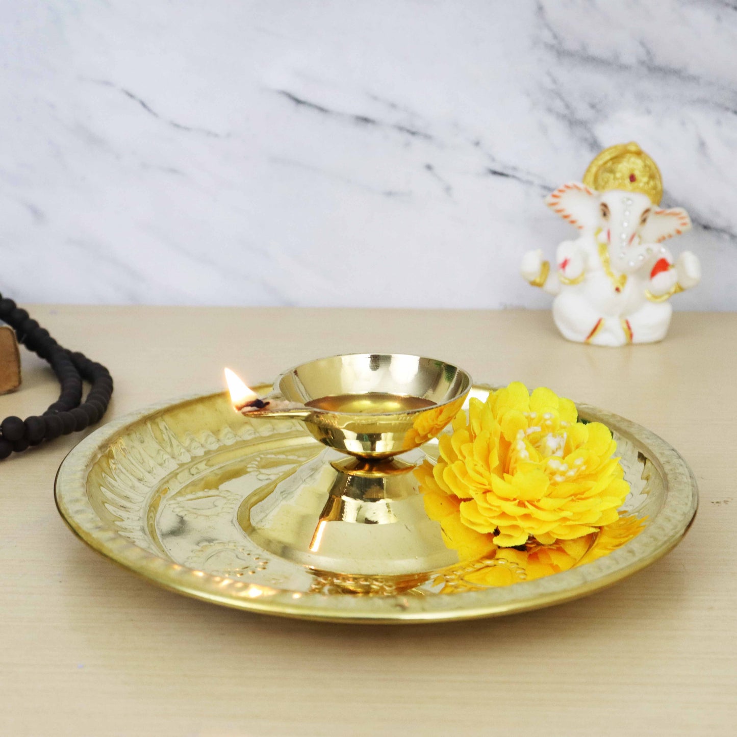 Brass Temple Diya - Size 8 (Pital Mandir Deepak)