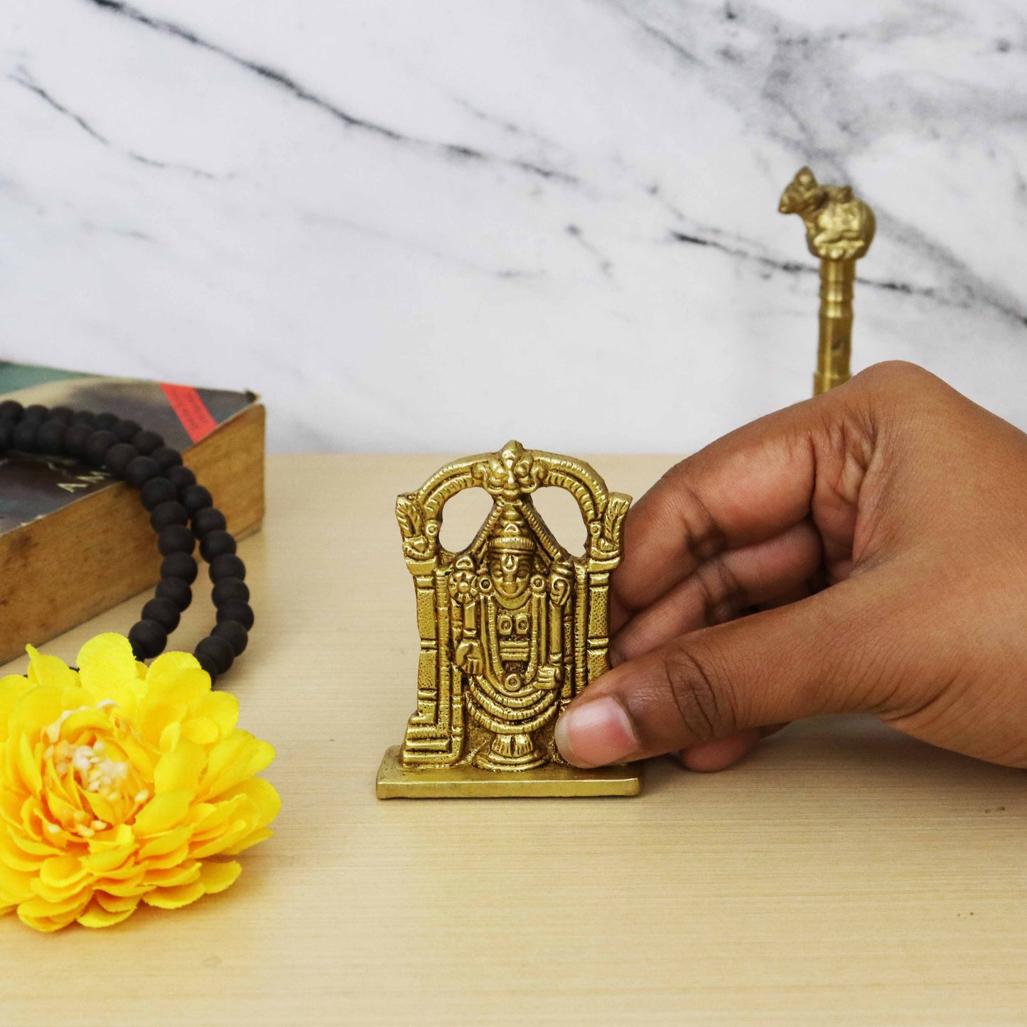 Brass VDM Perumal - 120gm (Pital Vishnu Murti / Tirupati Balaji)