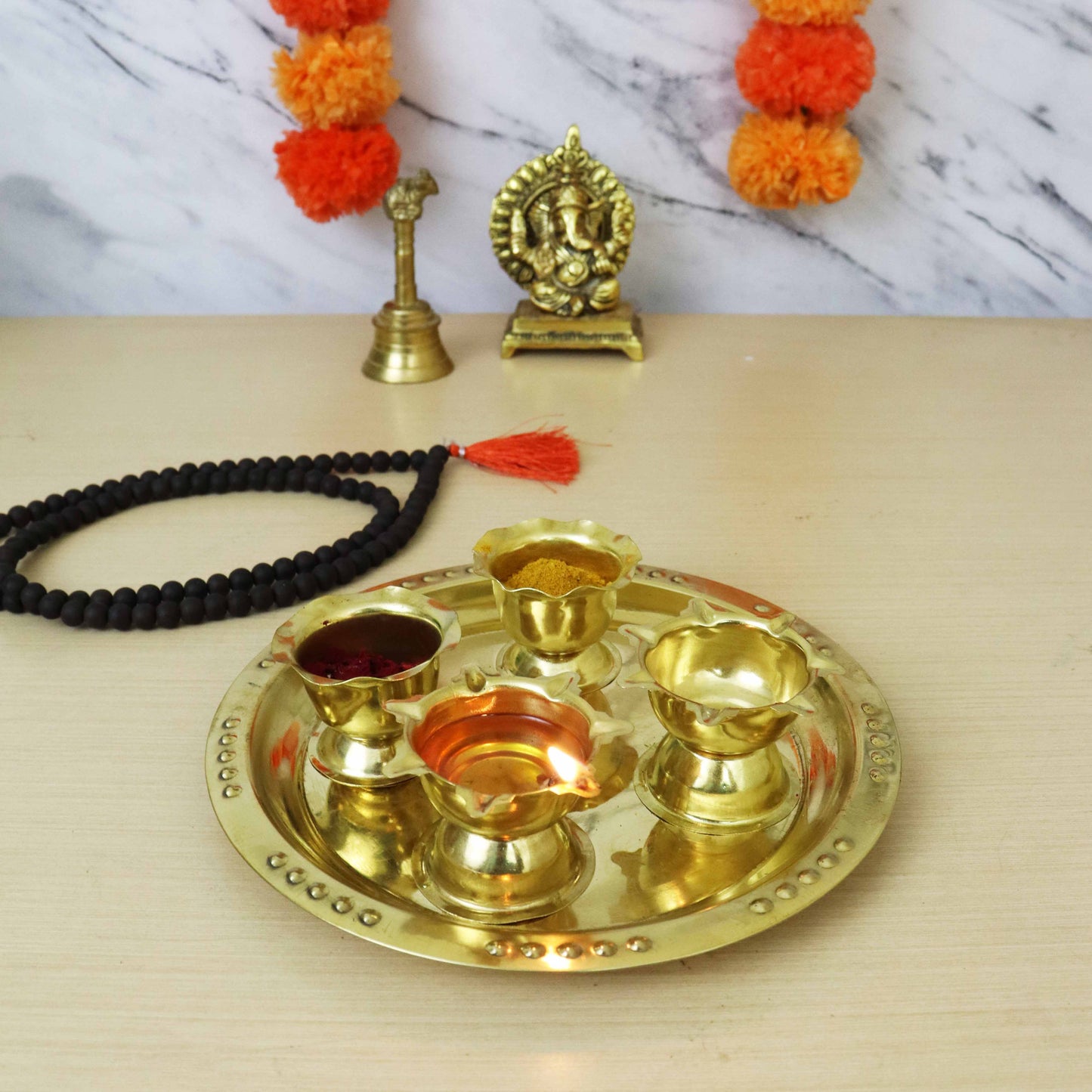 Brass Andra Star Plus (Aarti Plate) (Pital Andhra Nakshatra Thali)