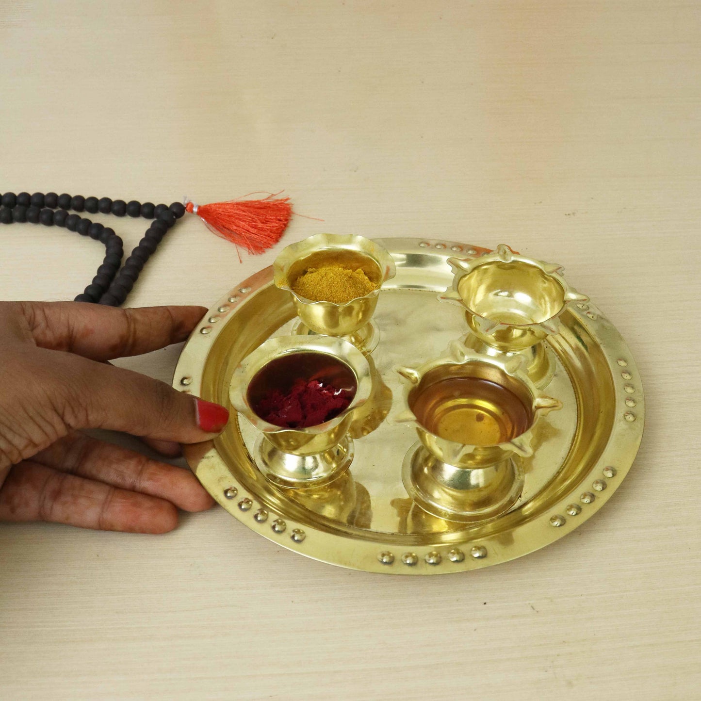 Brass Andra Star Plus (Aarti Plate) (Pital Andhra Nakshatra Thali)