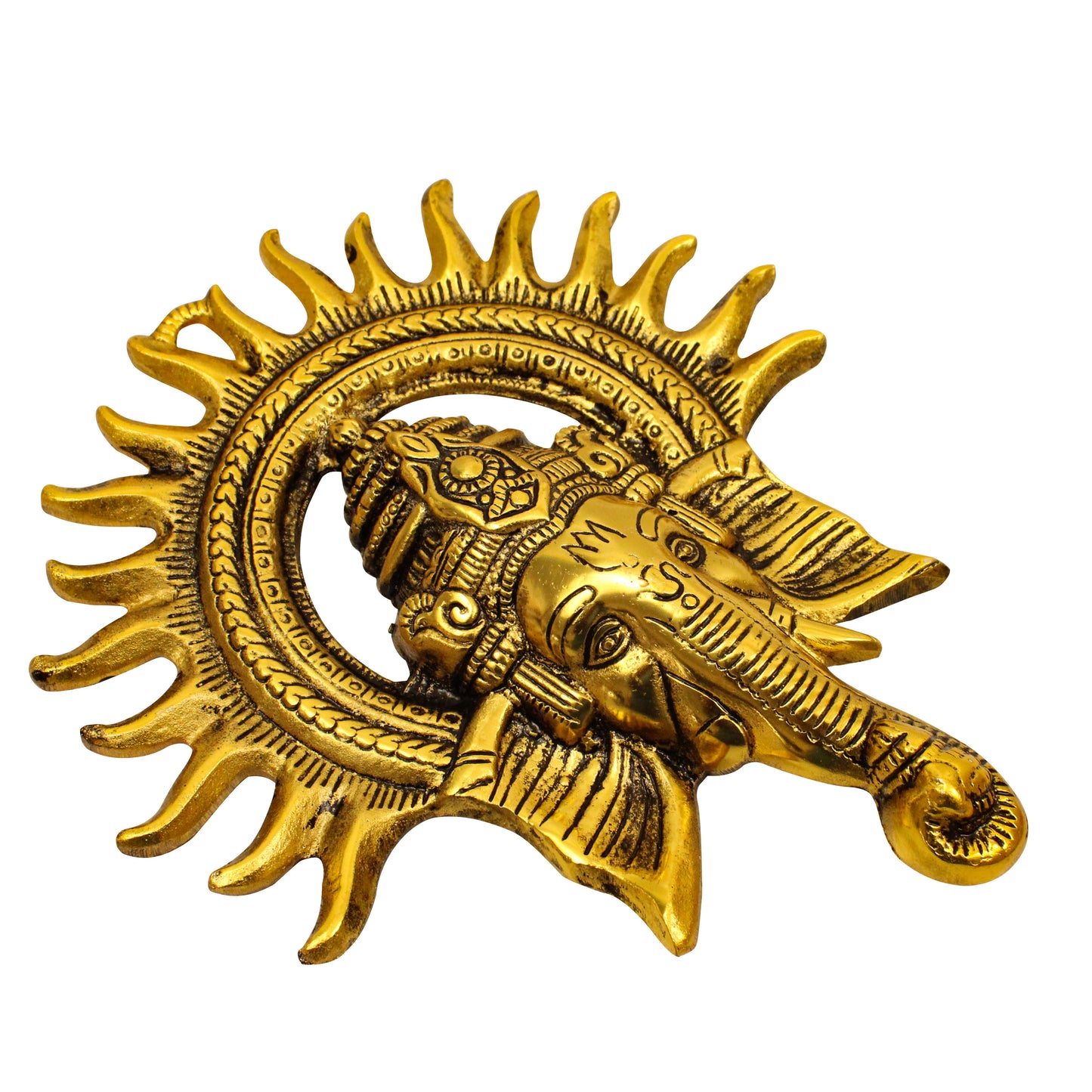 ऑक्सीडाइज़्ड मेटल किरण गणेश वॉल हैंगिंग