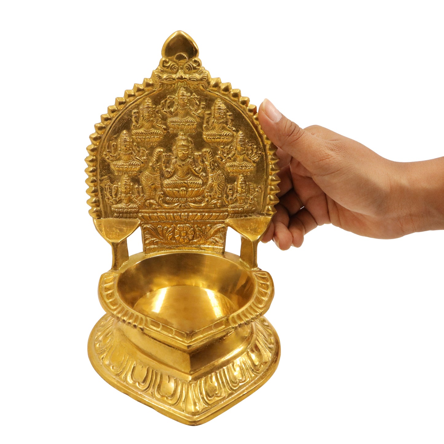 Brass Astalakshmi Lamp (Pital Ashta Laxmi Deepak)