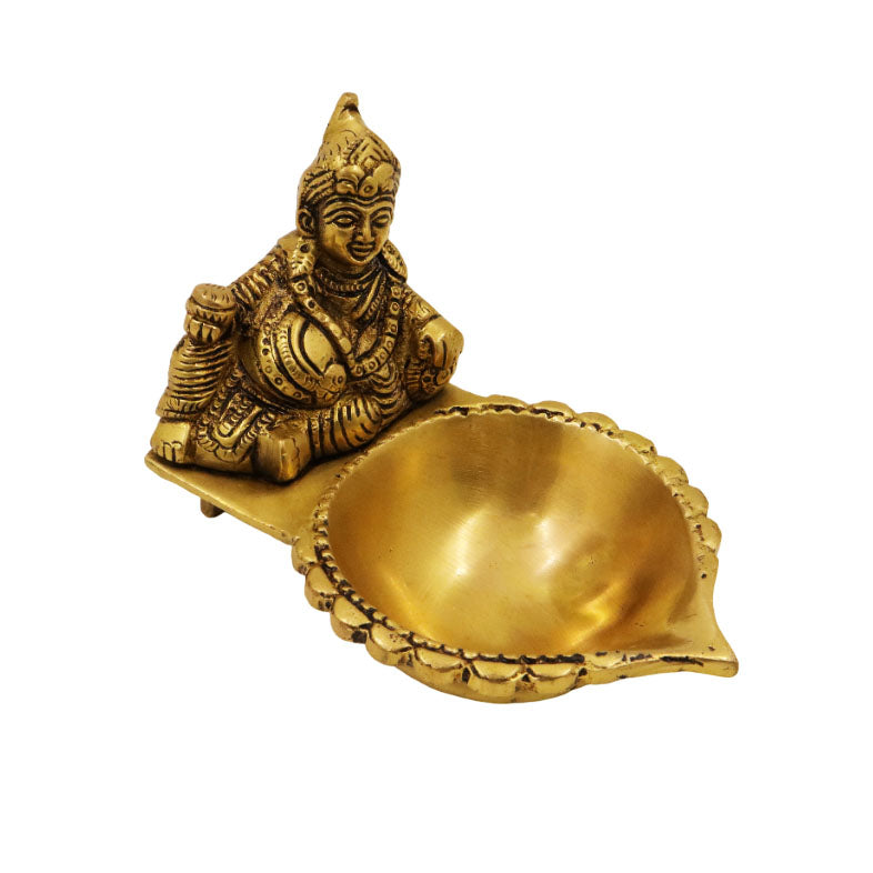 Kubera Lamp Weight-0.795 (Pital Dhan Devta Deepak / Wealth God Lamp)