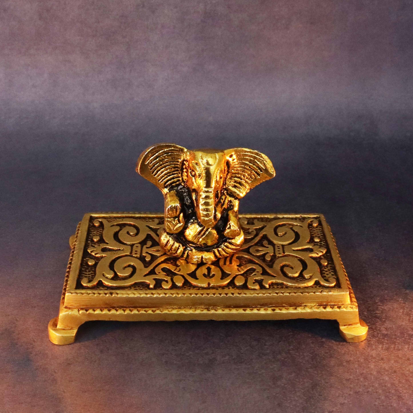 Antique Brass Rectangle Chowki