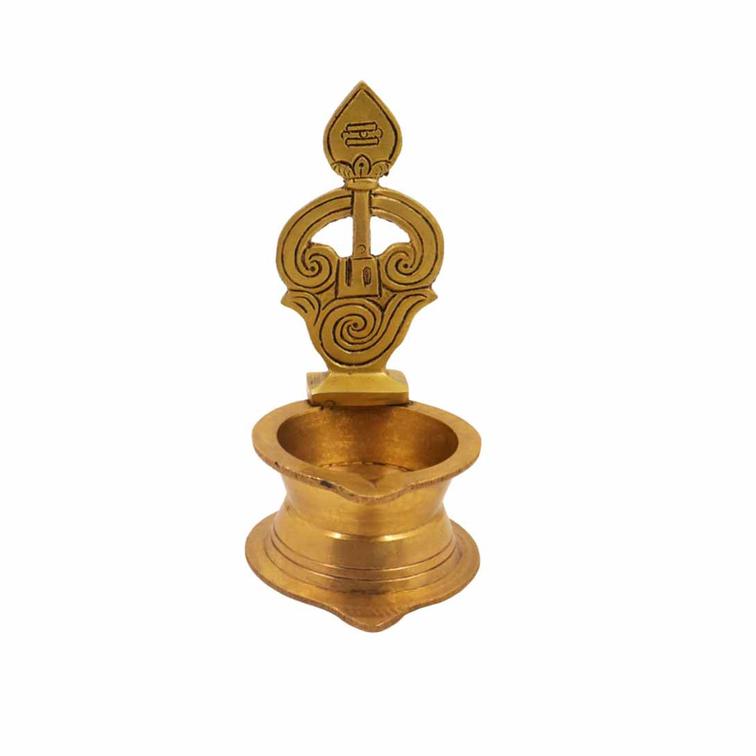 Antique Om Vel Diya- Weight:185g Height:5inch
